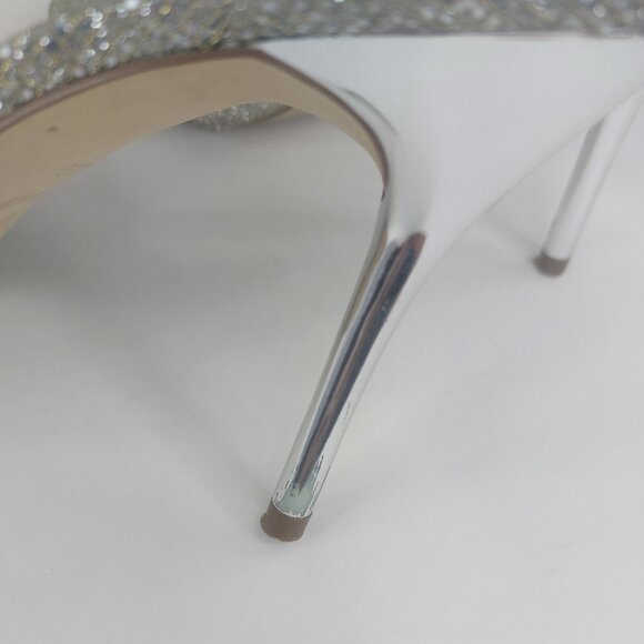 MICHAEL Michael Kors Strappy Silver Heels Size US 5.5 - Picture 6 of 14